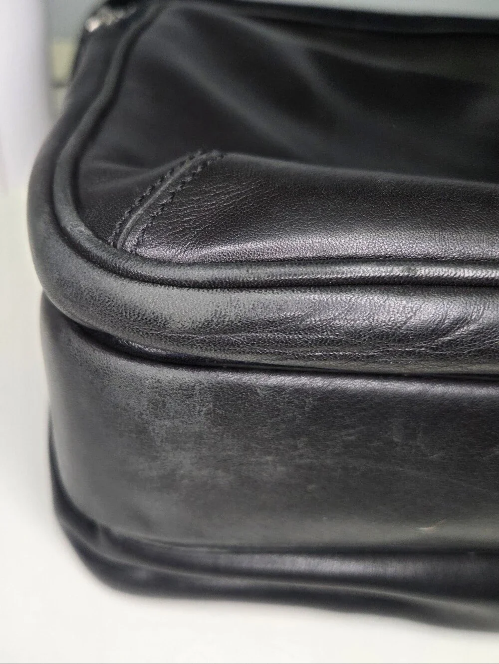 Coach Black Leather Laptop Bag Brief Case